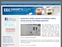 Bild zum Artikel: Euskirchen: Kinder müssen in Container ziehen, Schule wird für Flüchtlinge gebraucht