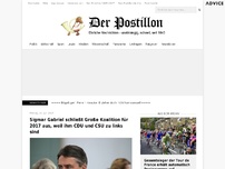 Bild zum Artikel: Sigmar Gabriel schließt Große Koalition für 2017 aus, weil ihm CDU und CSU zu links sind