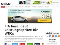 Bild zum Artikel: FIA beschließt Leistungsspritze für WRCs