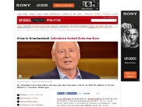 Bild zum Artikel: Krise in Griechenland: Lafontaine fordert Ende des Euro