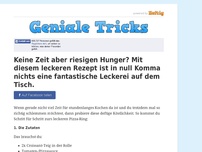 Bild zum Artikel: Keine Zeit aber riesigen Hunger? Mit diesem leckeren Rezept ist in null Komma nichts eine...