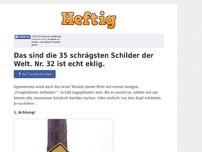 Bild zum Artikel: Das sind die 35 schrägsten Schilder der Welt. Nr. 32 ist echt eklig.