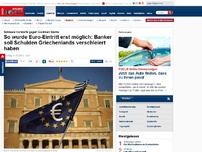 Bild zum Artikel: Schwere Vorwürfe gegen Goldman Sachs - So wurde Euro-Eintritt erst möglich: Banker soll Schulden Griechenlands verschleiert haben