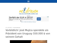 Bild zum Artikel: Vorbildlich! José Mujica spendete als Präsident von Uruguay 550.000 $ von seinem Gehalt