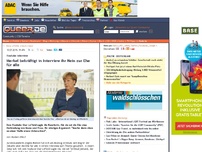 Bild zum Artikel: Merkel bekräftigt in Interview Nein zur Ehe für alle
