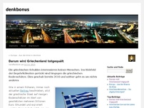 Bild zum Artikel: Darum wird Griechenland totgequält