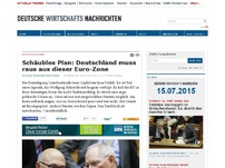 Bild zum Artikel: Schäubles Plan: Deutschland muss raus aus dieser Euro-Zone