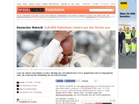 Bild zum Artikel: Deutscher Rekord: 218.000 Katholiken treten aus der Kirche aus