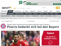Bild zum Artikel: Pizarro bedankt sich bei den Bayern
