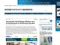 Bild zum Artikel: Tausende Flüchtlinge fliehen aus Griechenland in Richtung Norden