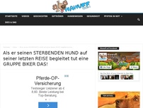 Bild zum Artikel: Als er seinen STERBENDEN HUND auf seiner letzten REISE begleitet tut eine GRUPPE BIKER DAS!