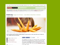Bild zum Artikel: Ernährung: Vegan für Kinder - was Eltern beachten müssen