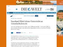 Bild zum Artikel: Religionslehre: Saarland führt Islam-Unterricht an Grundschulen ein