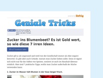 Bild zum Artikel: Zucker ins Blumenbeet? Es ist Gold wert, so wie diese 7 irren Ideen.