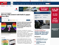 Bild zum Artikel: Ergebnis bekanntgegeben - Berliner CDU stimmt mehrheitlich gegen Homo-Ehe