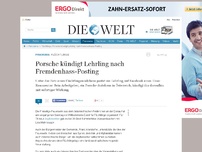 Bild zum Artikel: Flüchtlinge: Porsche kündigt Lehrling nach Fremdenhass-Posting