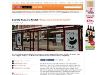 Bild zum Artikel: Guerilla-Aktion im Freital: 'Nazis essen heimlich Falafel'