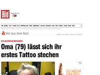 Bild zum Artikel: Aus Altenheim ausgebüxt - Oma (79) lässt sich ihr erstes Tattoo stechen