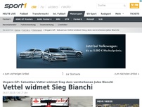 Bild zum Artikel: Vettel widmet Sieg Bianchi