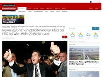 Bild zum Artikel: Meinungsforscher: erster Platz der FPÖ bei Wien Wahl möglich