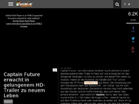 Bild zum Artikel: Captain Future erwacht in gelungenem HD-Trailer zu neuem Leben