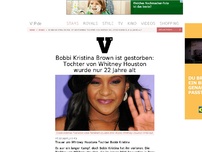 Bild zum Artikel: Tot mit nur 22 Jahren: Whitney Houstons Tochter Bobbi Kristina Brown ist gestorben