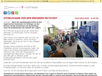 Bild zum Artikel: Sitzblockade vor der Dresdner Zeltstadt