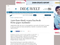 Bild zum Artikel: Landgericht Passau: 7500-Euro-Strafe wegen Facebook-Hetze gegen Ausländer