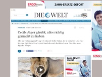 Bild zum Artikel: Löwen-Star getötet: Cecils Jäger glaubt, alles richtig gemacht zu haben