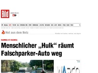 Bild zum Artikel: Radweg ist Radweg - Menschlicher „Hulk“ räumt Falschparker weg