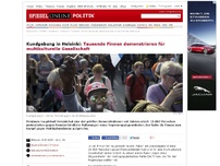 Bild zum Artikel: Kundgebung in Helsinki: Tausende Finnen demonstrieren für multikulturelle Gesellschaft