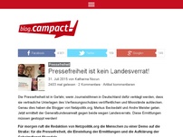 Bild zum Artikel: Pressefreiheit ist kein Landesverrat!