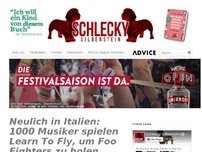 Bild zum Artikel: Neulich in Italien: 1000 Musiker spielen Learn To Fly, um Foo Fighters zu holen