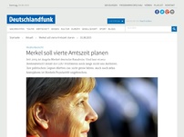 Bild zum Artikel: Deutschlandfunk | Aktuell | Merkel soll vierte Amtszeit planen