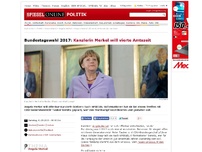 Bild zum Artikel: Bundestagswahl 2017: Kanzlerin Merkel will vierte Amtszeit