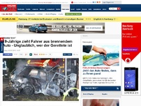 Bild zum Artikel: 'Siebter Sinn' - 19-Jährige zieht Fahrer aus brennendem Auto - Unglaublich, wer der Gerettete ist