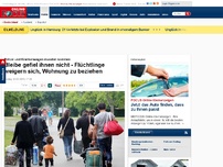 Bild zum Artikel: Polizei und Krankenwagen mussten kommen - Bleibe gefiel ihnen nicht - Flüchtlinge weigern sich, Wohnung zu beziehen