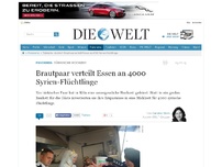 Bild zum Artikel: Türkische Hochzeit: Brautpaar verteilt Essen an 4000 Syrien-Flüchtlinge