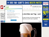 Bild zum Artikel: Eine Frau trinkt seit 70 Jahren drei Bier am Tag - und feiert ihren 110. Geburtstag