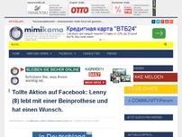 Bild zum Artikel: Tollte Aktion auf Facebook: Lenny (8) lebt mit einer Beinprothese und hat einen Wunsch.