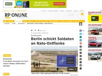 Bild zum Artikel: Bundeswehr - Berlin schickt Soldaten an Nato-Ostflanke