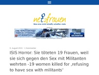 Bild zum Artikel: ISIS Horror: Sie töteten 19 Frauen, weil sie sich gegen den Sex mit Militanten wehrten -19 women killed for ‚refusing to have sex with militants‘