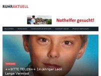 Bild zum Artikel: ++BITTE TEILEN++ 14-jähriger Leon Lange Vermisst