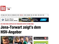 Bild zum Artikel: Stürmer Schipplock - Jena-Torwart zeigt’s dem HSV-Angeber