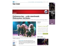 Bild zum Artikel: Elefanten-Aus – «sehr emotionale Diskussion» bei Knies