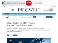Bild zum Artikel: Flüchtlingskrise: Claus Kleber im ZDF-'Heute Journal' den Tränen nahe