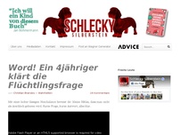 Bild zum Artikel: Word! Ein 4jähriger klärt die Flüchtlingsfrage