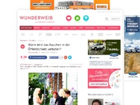 Bild zum Artikel: Rauchverbot auch in der Öffentlichkeit