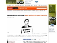 Bild zum Artikel: Wissenschaftliche Mitarbeiter: Nach zwölf Jahren kommt das Nichts