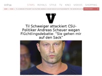 Bild zum Artikel: Til Schweiger attackiert CSU-Politiker Andreas Scheuer wegen Flüchtlingsdebatte: 'Sie gehen mir auf den Sack'